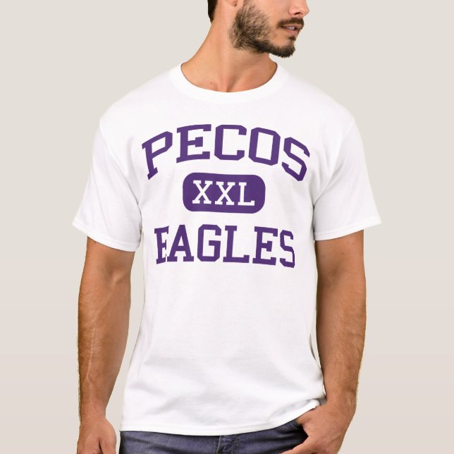 Pecos - Örnar - Pecos-högstadium - Pecos Texas Tee Shirt (Framsida)