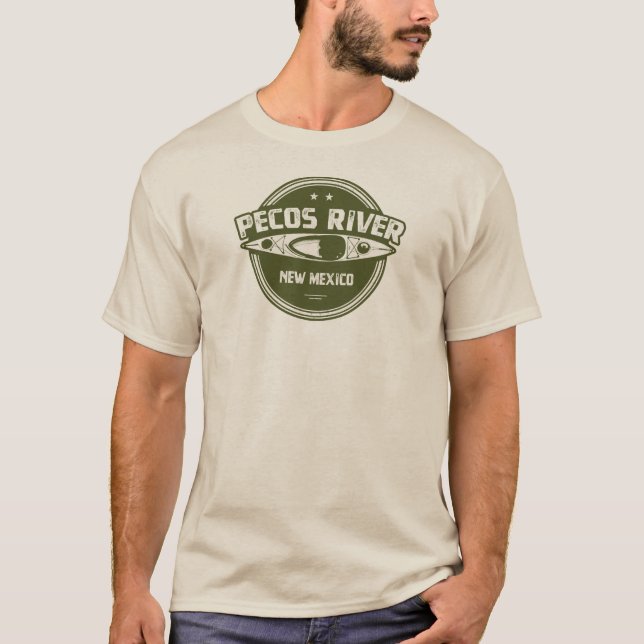 Pecos River New mexico Kayaking T Shirt (Framsida)