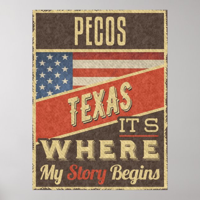 Pecos Texas Poster (Framsidan)