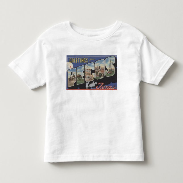 Pecos TexasLarge brev ScenesPecos, TX Tee (Framsida)