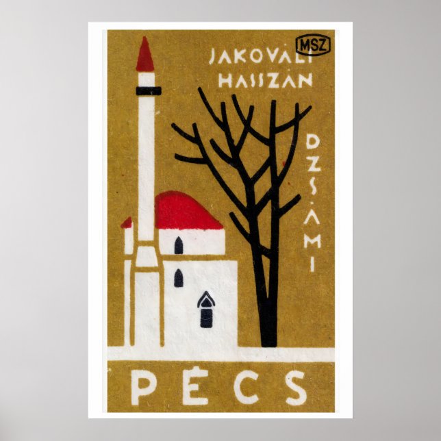 Pecs Church - Matchbox Print - Aesthetic Wall Art Poster (Framsidan)