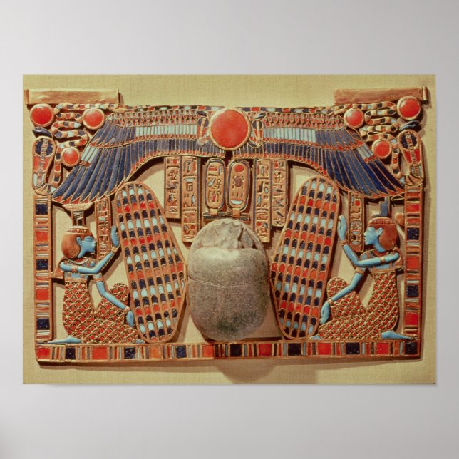Pectorisk dekorerad med den vingade scarab poster (Framsidan)