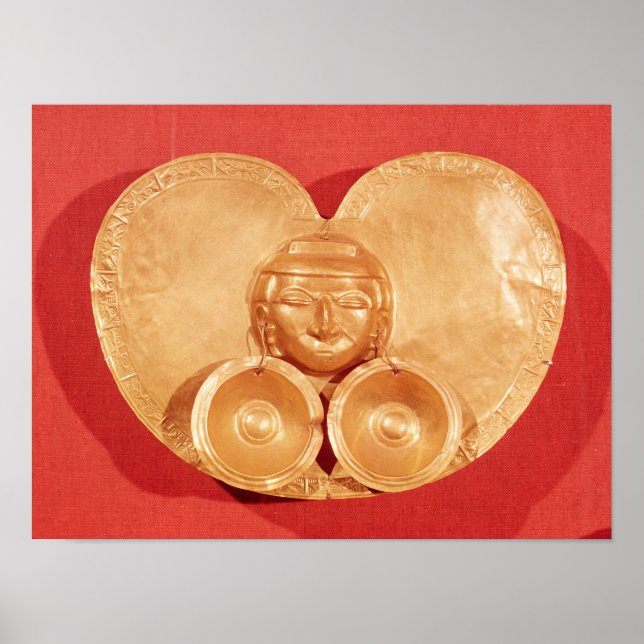 Pectorisk med örhängen i ansikte som bärs av männi poster (Framsidan)