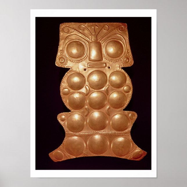 Pectorisk påträffad i floden Sinu, precolombian (g Poster (Framsidan)