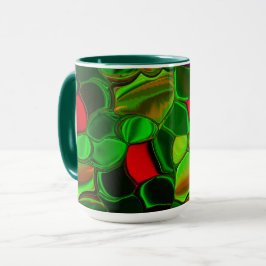 Pedaços de cores, círculos e formas arredondadas. mugg