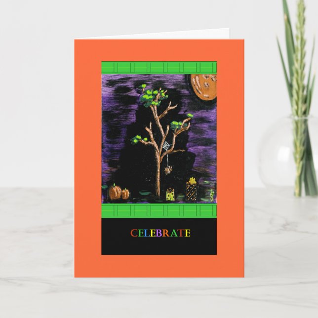 PedagogyGreetings kort: Glada Halloween Helgkort (Framsida)