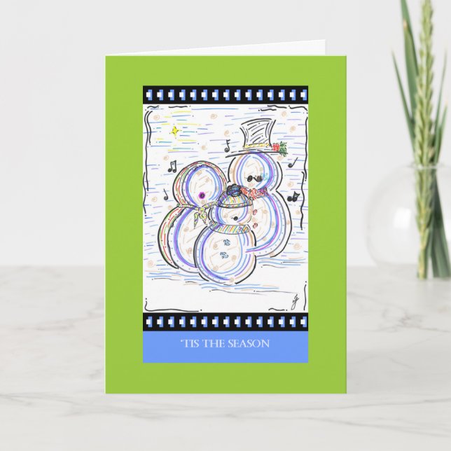 PedagogyGreetings kort: Låt det snöa manen! Helgkort (Framsida)