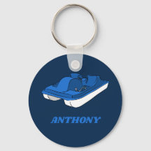 Pedal Boat Blue and White Personlig