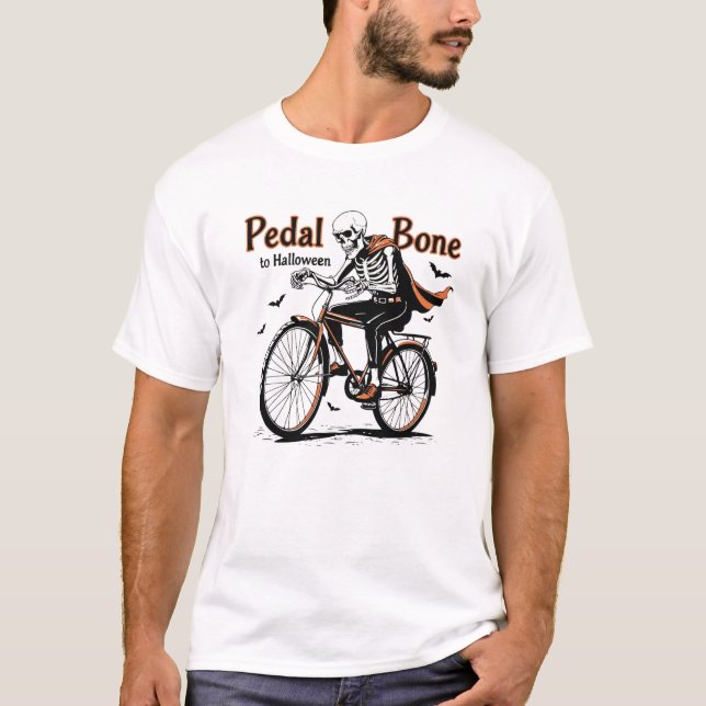 Pedal Bone till Halloween Cycling T-shirts (Framsida)