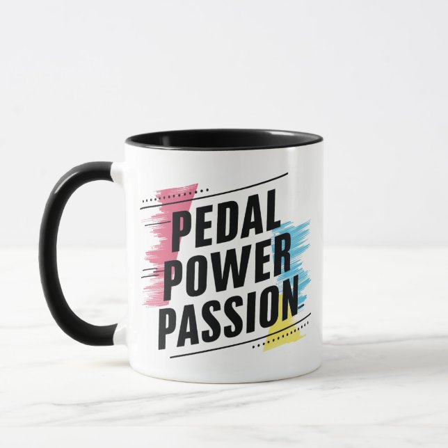 Pedal Power Passion, cykling mugg (Vänster)