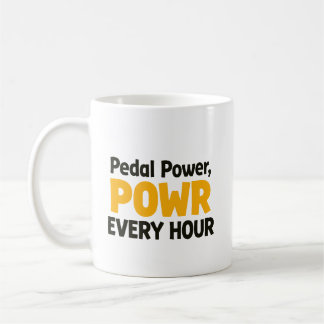 Pedal Power "POWR" varje timme Kaffemugg