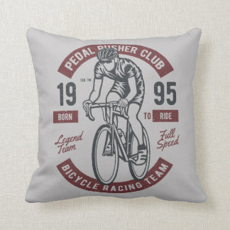Pedal Pusher Cycling Klubb | Fullt för Tävla Kudde