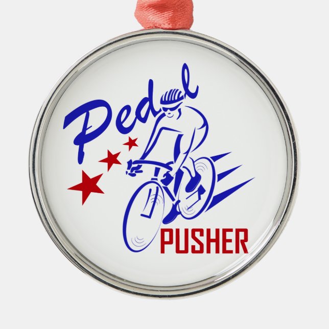 Pedal Pusher Julgransprydnad Metall (Framsidan)