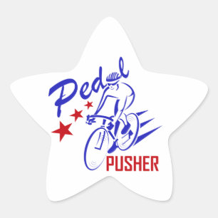 Pedal Pusher Stjärnformat Klistermärke