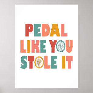 Pedal som du lagrar det - roligt cyklande poster