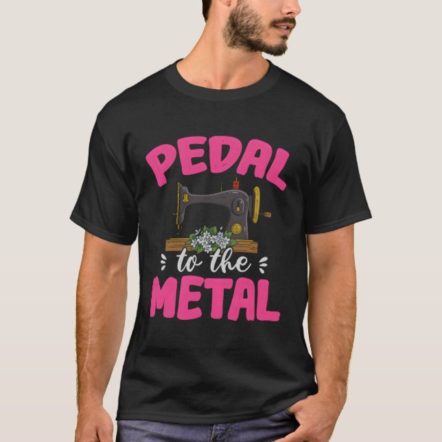Pedal till syningen Maskin T Shirt (Framsida)