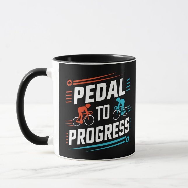 Pedal to Progress, cykling mugg (Vänster)