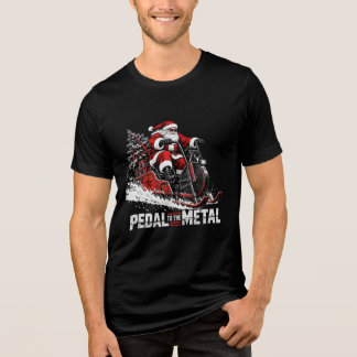 Pedal To The Metal | Badass Santa Biker Christmas T Shirt