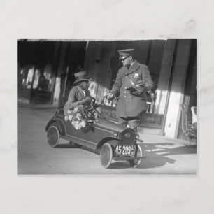 Pedalbilstrafikstopp, 1922 vykort