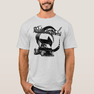 Pedalen till metallen sprintar bilen t shirt