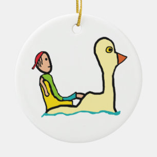 Pedalo Julgransprydnad Keramik