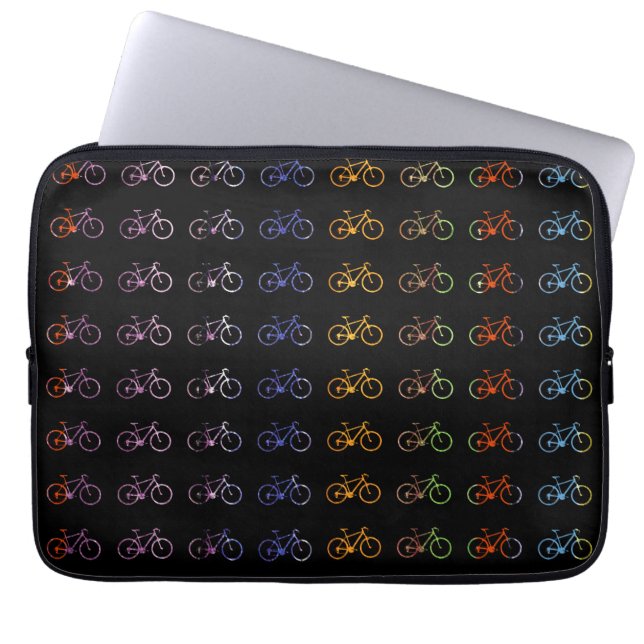 pedalritt cykel cykel cyklist laptop sleeve (Framsidan)