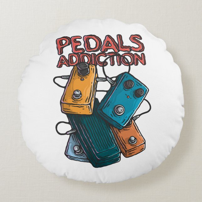 Pedals addiction rund kudde (Framsidan)