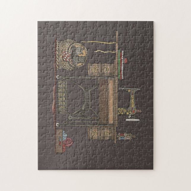 Pedalsymaskin & kattungar pussel (Vertikal)