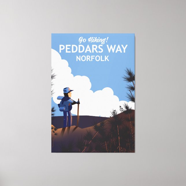 Peddars Way Norfolk Hiking poster Canvastryck (Framsida)