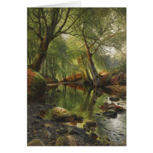 Peder Mønsted A woodland stream CC0465 Card Hälsningskort