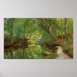 Peder Mørk Mønsted Forest stream 1896 Poster