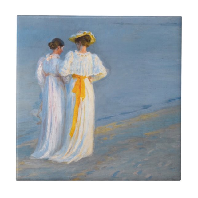 Peder Severin Kroyer - Anna Ancher & Marie Kroyer Kakelplatta (Framsidan)