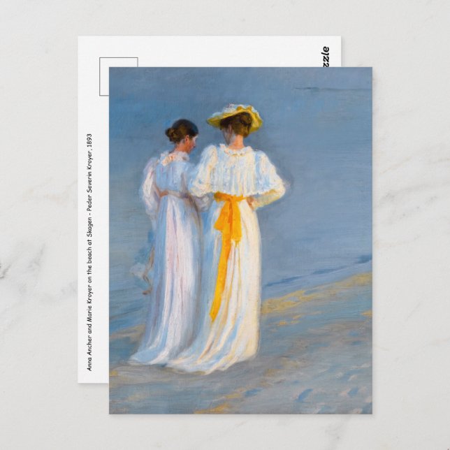 Peder Severin Krøyer - Anna Ancher & Marie Krøyer Vykort (Fram/baksida)