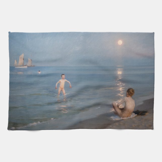Peder Severin Kroyer - Boys Bathing på Skagen Kökshandduk (Horisontell)
