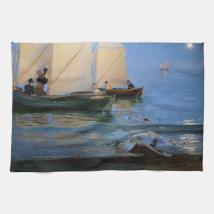 Peder Severin Kroyer - Fiskebåtar Kökshandduk