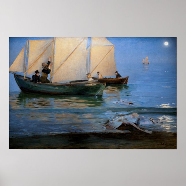 Peder Severin Kroyer - Fiskebåtar Poster (Framsidan)