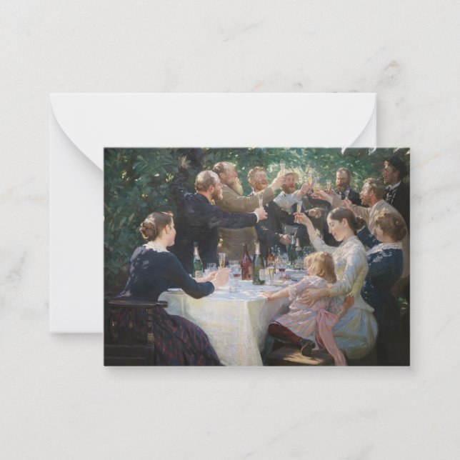 Peder Severin Kroyer - Hip, Hip, Hurra! Anteckningskort (Framsida)