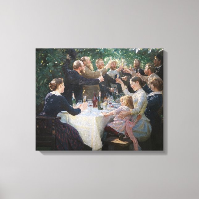 Peder Severin Krøyer - Hip, Hip, Hurra! Canvastryck (Framsida)
