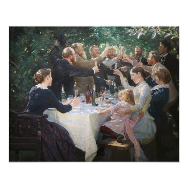 Peder Severin Kroyer - Hip, Hip, Hurra! Fototryck (Framsidan)
