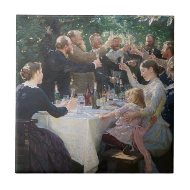 Peder Severin Kroyer - Hip, Hip, Hurra! Kakelplatta (Framsidan)