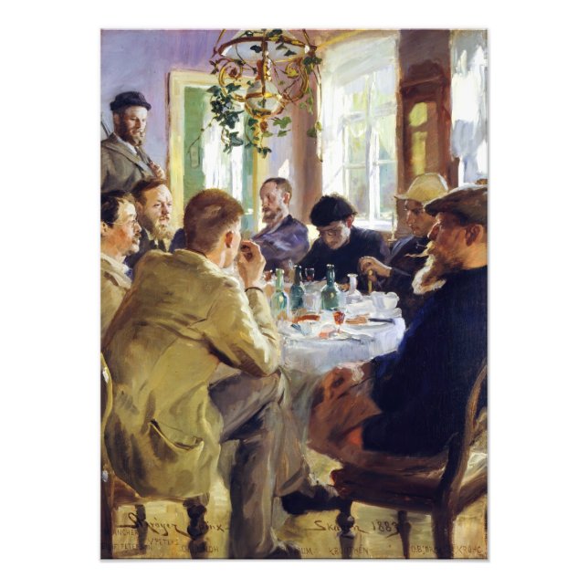Peder Severin Kroyer - Lunchtime Fototryck (Framsidan)