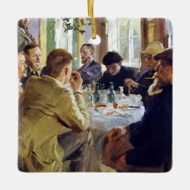 Peder Severin Kroyer - Lunchtime Julgransprydnad Keramik (Framsida)