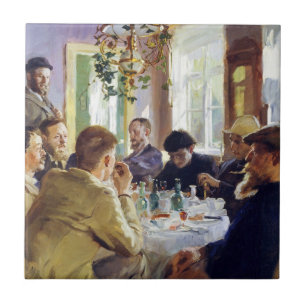Peder Severin Kroyer - Lunchtime Kakelplatta