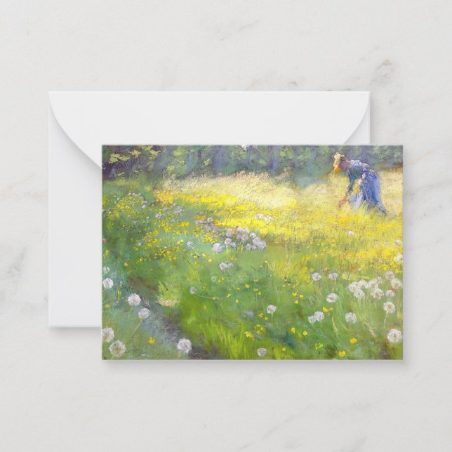 Peder Severin Kroyer - Marie Kroyer i Garden Anteckningskort (Framsida)