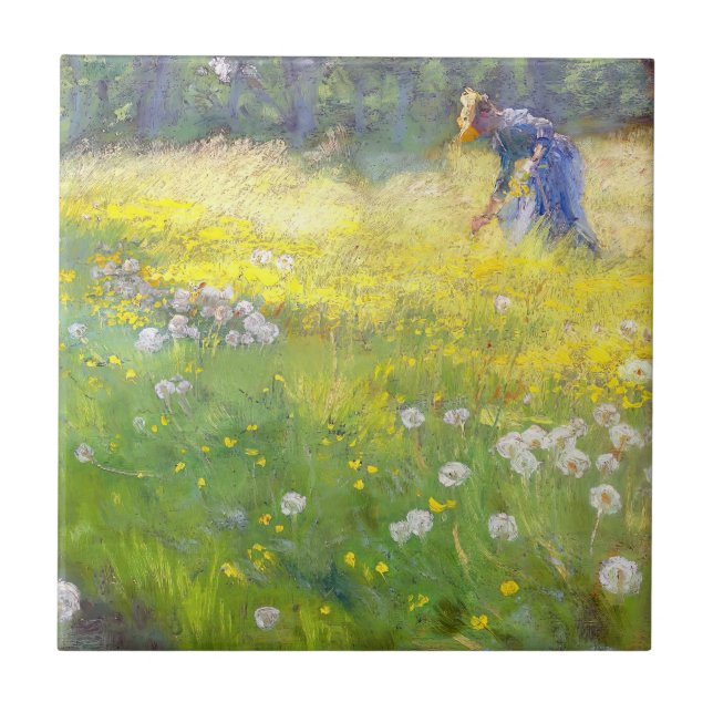 Peder Severin Kroyer - Marie Kroyer i Garden Kakelplatta (Framsidan)