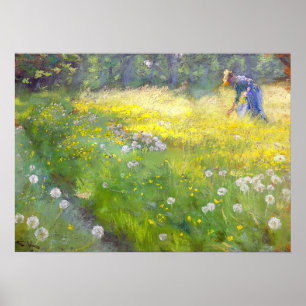 Peder Severin Kroyer - Marie Kroyer i Garden Poster