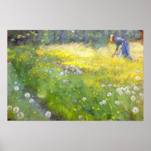 Peder Severin Kroyer - Marie Kroyer i trädgården Poster