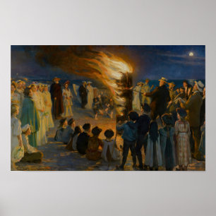 Peder Severin Kroyer - Midsommarbål Poster