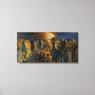 Peder Severin Krøyer - Midsommarbloss på Skagen Canvastryck