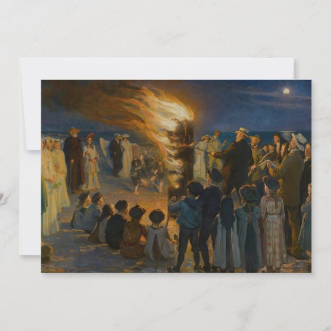 Peder Severin Kroyer - Midsommars Kväll Bonfire Inbjudningar (Framsida)